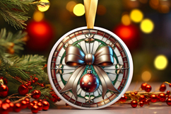 Round Christmass Ornament PNG Product Image 1