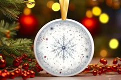 Round Christmas Ornament Sublimation|Clipart Product Image 3