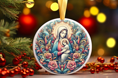 Round Christmass Ornament PNG Product Image 1