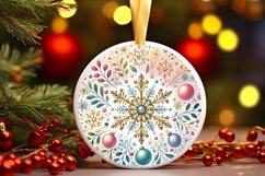 Round Christmas Ornament Sublimation|Clipart Product Image 1