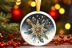 Round Christmass Ornament PNG Product Image 1