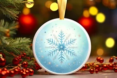 Round Christmas Ornament Sublimation|Clipart Product Image 3