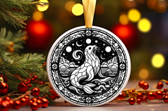 Round Christmass Ornament PNG Product Image 1