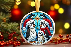 Round Christmas Ornament Sublimation|Clipart Product Image 2