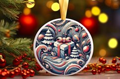 Round Christmas Ornament Sublimation|Clipart Product Image 2