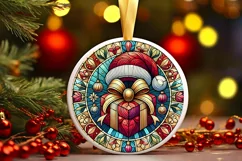 Round Christmas Ornament Sublimation|Clipart Product Image 1