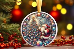 Round Christmas Ornament Sublimation|Clipart Product Image 1