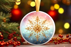 Round Christmas Ornament Sublimation|Clipart Product Image 1