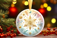 Round Christmass Ornament PNG Product Image 1