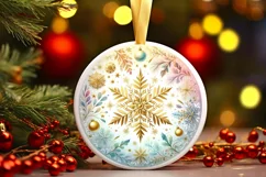 Round Christmas Ornament Sublimation|Clipart Product Image 3