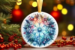 Round Christmas Ornament Sublimation|Clipart Product Image 1