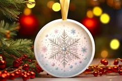 Round Christmas Ornament Sublimation|Clipart Product Image 3