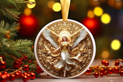 Round Christmass Ornament PNG Product Image 1