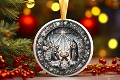 Round Christmas Ornament Sublimation|Clipart Product Image 2