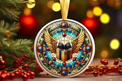 Round Christmas Ornament Sublimation|Clipart Product Image 1
