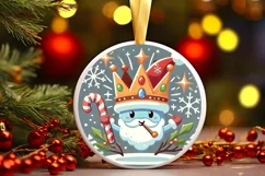 Round Christmas Ornament Sublimation|Clipart Product Image 2