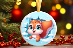 Round Christmass Ornament PNG Product Image 1