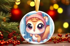 Round Christmas Ornament Sublimation|Clipart Product Image 1