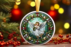 Round Christmas Ornament Sublimation|Clipart Product Image 1