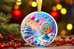 Round Christmas Ornament Sublimation|Clipart Product Image 1