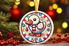 Round Christmas Ornament Sublimation|Clipart Product Image 1