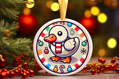 Round Christmass Ornament PNG Product Image 1