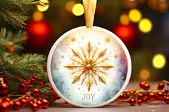 Round Christmass Ornament PNG Product Image 1