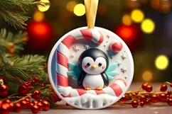 Round Christmas Ornament Sublimation|Clipart Product Image 1