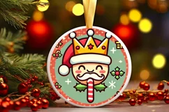 Round Christmas Ornament Sublimation|Clipart Product Image 2