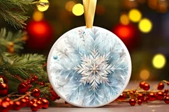 Round Christmas Ornament Sublimation|Clipart Product Image 1