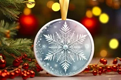 Round Christmas Ornament Sublimation|Clipart Product Image 1