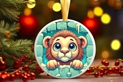 Round Christmas Ornament Sublimation|Clipart Product Image 2