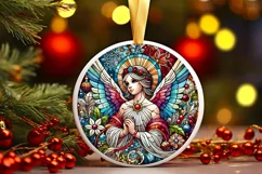 Round Christmas Ornament Sublimation|Clipart Product Image 2
