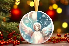 Round Christmas Ornament Sublimation|Clipart Product Image 1