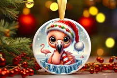 Round Christmas Ornament Sublimation|Clipart Product Image 1