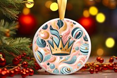 Round Christmas Ornament Sublimation|Clipart Product Image 1