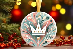 Round Christmas Ornament Sublimation|Clipart Product Image 1