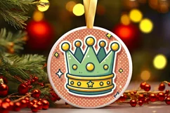 Round Christmas Ornament Sublimation|Clipart Product Image 2