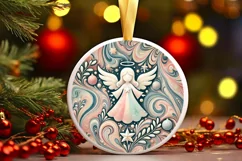 Round Christmas Ornament Sublimation|Clipart Product Image 2