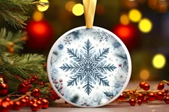 Round Christmas Ornament Sublimation|Clipart Product Image 1