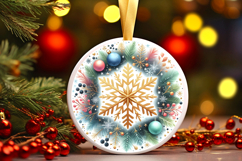 Round Christmass Ornament PNG Product Image 1