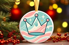 Round Christmas Ornament Sublimation|Clipart Product Image 2