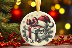 Round Christmas Ornament Sublimation|Clipart Product Image 2
