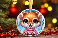 Round Christmas Ornament Sublimation|Clipart Product Image 2