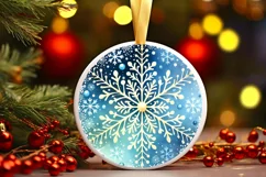 Round Christmas Ornament Sublimation|Clipart Product Image 1
