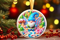 Round Christmas Ornament Sublimation|Clipart Product Image 2