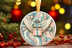 Round Christmas Ornament Sublimation|Clipart Product Image 1