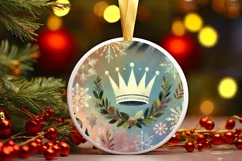 Round Christmas Ornament Sublimation|Clipart Product Image 2