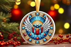 Round Christmas Ornament Sublimation|Clipart Product Image 1