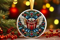 Round Christmas Ornament Sublimation|Clipart Product Image 1